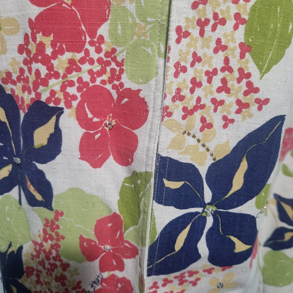 Drapers & Damons White Floral Blazed Jacket. Size 10. Lining 100% Cotton. - Picture 3 of 10